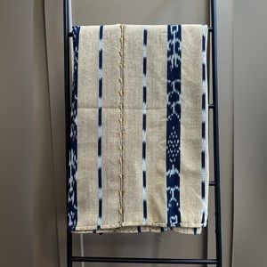 Nena Home Collection one of a kind embroidered coverlet. Handwoven in Guatemala.